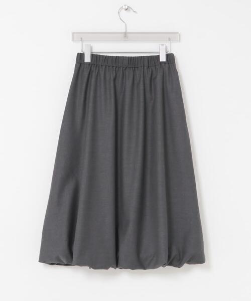 URBAN RESEARCH(アーバンリサーチ)の「『UR TECH SMOOTHLUXE』ウール混バルーンギャザースカート(スカート・レディース・ブラック/チャコールグレー・FREE)」の6枚目の写真