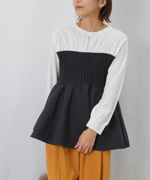 LUCA/LADY LUCK LUCA(ルカ/レディラックルカ)の「LC/LLL ニットビスチェプルオーバー(Tシャツ/カットソー・レディース・オフホワイト/チャコールグレー・FREE)」の14枚目の写真