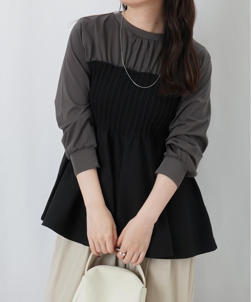LUCA/LADY LUCK LUCA(ルカ/レディラックルカ)の「LC/LLL ニットビスチェプルオーバー(Tシャツ/カットソー・レディース・オフホワイト/チャコールグレー・FREE)」の3枚目の写真