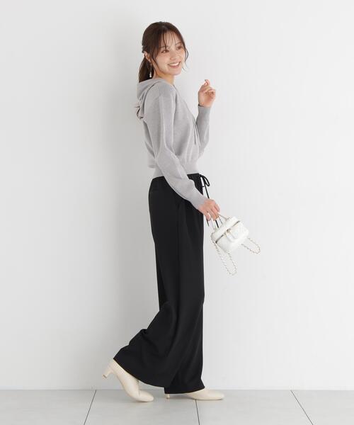 PROPORTION BODY DRESSING(プロポーションボディドレッシング)の「<a>フリルイージーパンツ / 1216230002(その他パンツ・レディース・オフホワイト/ブラック・MEDIUM/P/S)」の6枚目の写真
