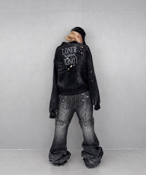 ROARINGRAD(ロアリングラド)の「クロスダメージスウェットシャツ グレー(スウェット・レディース・その他・MEDIUM/LARGE)」の9枚目の写真
