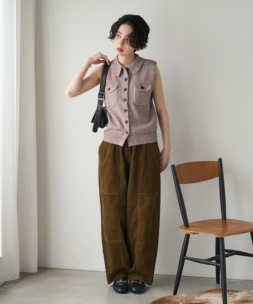 FREAK'S STORE(フリークスストア)の「コーデュロイバルーンパンツ(その他パンツ・レディース・ネイビー/ワイン/ベージュ/オフホワイト・MEDIUM/SMALL)」の15枚目の写真