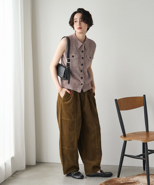 FREAK'S STORE(フリークスストア)の「コーデュロイバルーンパンツ(その他パンツ・レディース・ネイビー/ワイン/ベージュ/オフホワイト・MEDIUM/SMALL)」の18枚目の写真