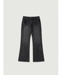 Rune Boots Cut Denim Pants_Black