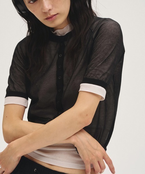 TODAYFUL（トゥデイフル）の「Sheer Fraice Tops（Tシャツ/カットソー・レディース・ライトグレー/インディゴブルー/アイボリー・FREE）」の12枚目の写真