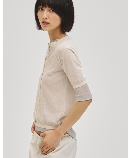 TODAYFUL（トゥデイフル）の「Sheer Fraice Tops（Tシャツ/カットソー・レディース・ライトグレー/インディゴブルー/アイボリー・FREE）」の14枚目の写真