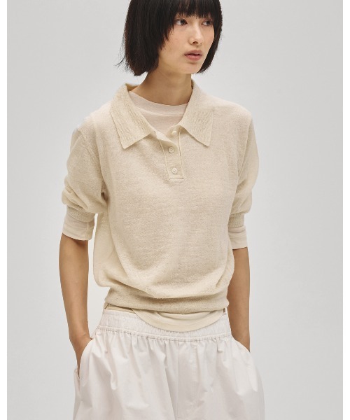TODAYFUL（トゥデイフル）の「Sheer Fraice Tops（Tシャツ/カットソー・レディース・ライトグレー/インディゴブルー/アイボリー・FREE）」の6枚目の写真