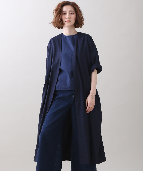 Abahouse Devinette（ドゥヴィネット）の「ストレッチコート（その他アウター・レディース・ネイビー/カーキ/ホワイト/オフホワイト・2）」の6枚目の写真