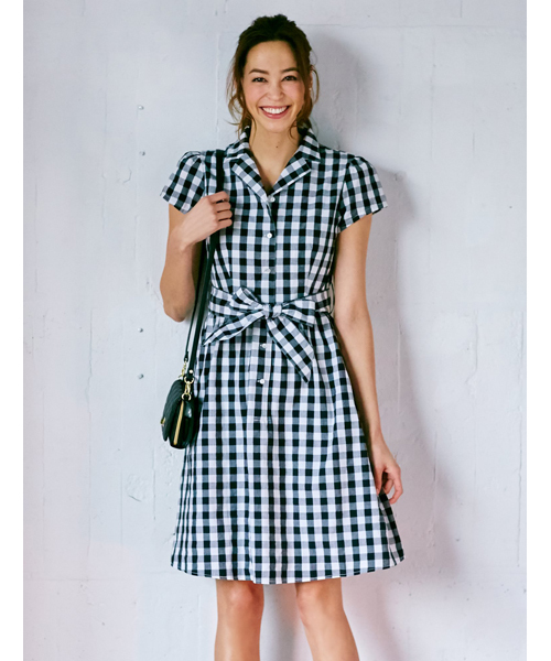 Fabia ファビア の ギンガムチェックワンピース シャツワンピース Wear