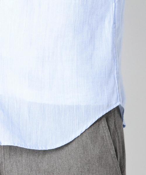 SHIPS JET BLUE（シップスジェットブルー）の「SHIPS JET BLUE: 【COOLMAX】 リネン 7スリーブシャツ（シャツ/ブラウス・メンズ・ホワイト/ライトグリーン/ライトブルー/ラベンダー・SMALL/MEDIUM/LARGE）」の10枚目の写真