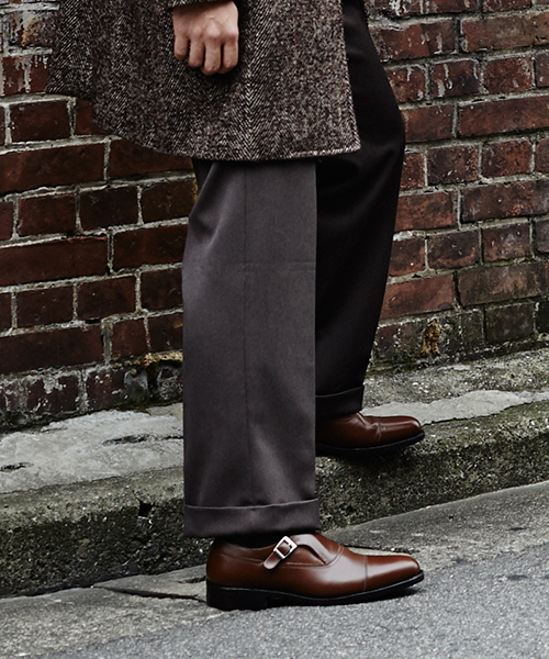 London Shoe Make ロンドンシューメイク の London Shoe Make ロンドンシューメイク デュプイレザー ダイナイトソール シングルモンクストラップ ドレスシューズ 3 ドレスシューズ Wear