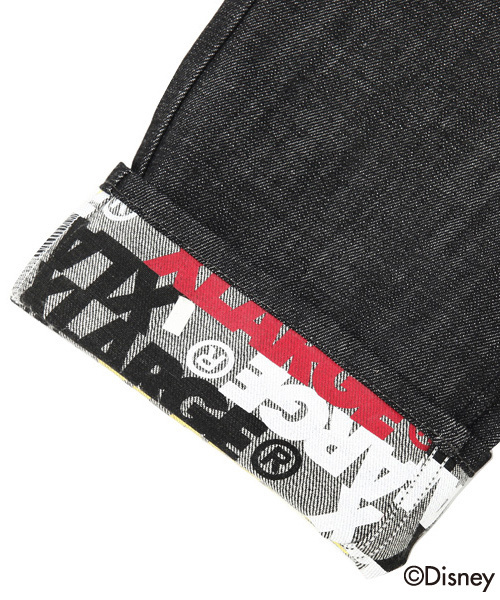 X-LARGE × Disney デニム ブラック XLARGE（エクストララージ）の「Disney（ディズニー）MICKEY