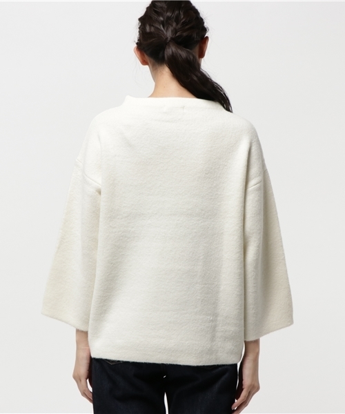 LBC（エルビーシー）の「アクリルナイロンミラノリブボトルネックプルオーバー              （ニット/セーター・レディース・オフホワイト/オリーブ/ネイビー・MEDIUM）」の6枚目の写真