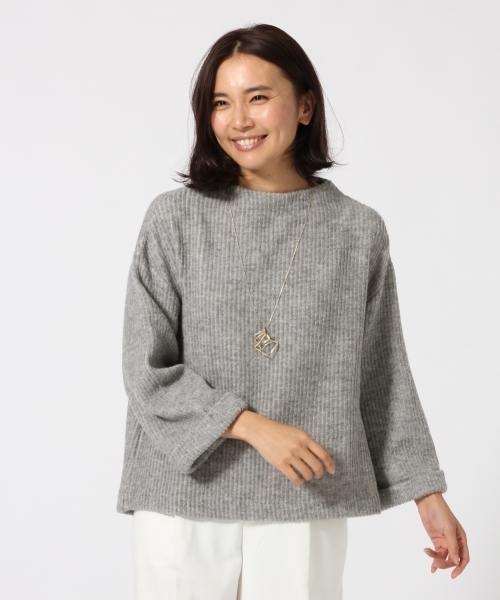 GLOBAL WORK（グローバルワーク）の「キモウテレコワイドプルオーバー長袖/742123（Tシャツ/カットソー・レディース・ブルー/グレー/ライトベージュ/ブラック・LARGE/SMALL/MEDIUM）」の3枚目の写真