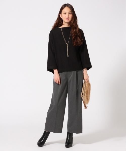 GLOBAL WORK（グローバルワーク）の「キモウテレコワイドプルオーバー長袖/742123（Tシャツ/カットソー・レディース・ブルー/グレー/ライトベージュ/ブラック・LARGE/SMALL/MEDIUM）」の12枚目の写真