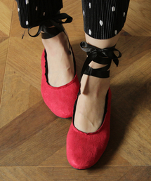 SESTO | サテンリボンのレースアップバレリーナシューズ(バレエシューズ)