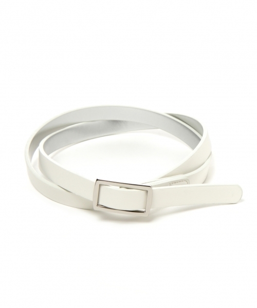 LEPSIM（レプシィム）の「【リバーシブルで使える！】ピンレスリバーシブルホソベルトSS　745533（ベルト・レディース・ホワイト×シルバー/ブラック×ブラック/グレー系その他・ONE SIZE）」の4枚目の写真