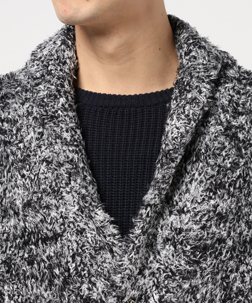 VENCEEXCHANGE（ヴァンスエクスチェンジ）の「ボアショールカーディガン                       （カーディガン/ボレロ・メンズ・ブラック/ブルー・MEDIUM/LARGE）」の6枚目の写真