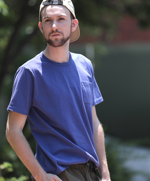 Denime（ドゥニーム）の「【MadeInJapan】BASIC CUTSEW/ベーシックカットソーポケT （Tシャツ/カットソー・メンズ・ホワイト/杢グレー/ピンク/ブラック/ライトブラウン/ネイビー/カーキ・LARGE/MEDIUM/SMALL/X-LARGE）」の6枚目の写真