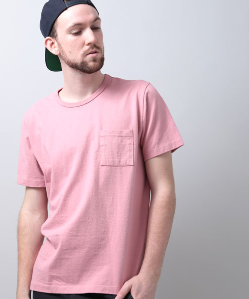 Denime（ドゥニーム）の「【MadeInJapan】BASIC CUTSEW/ベーシックカットソーポケT （Tシャツ/カットソー・メンズ・ホワイト/杢グレー/ピンク/ブラック/ライトブラウン/ネイビー/カーキ・LARGE/MEDIUM/SMALL/X-LARGE）」の7枚目の写真