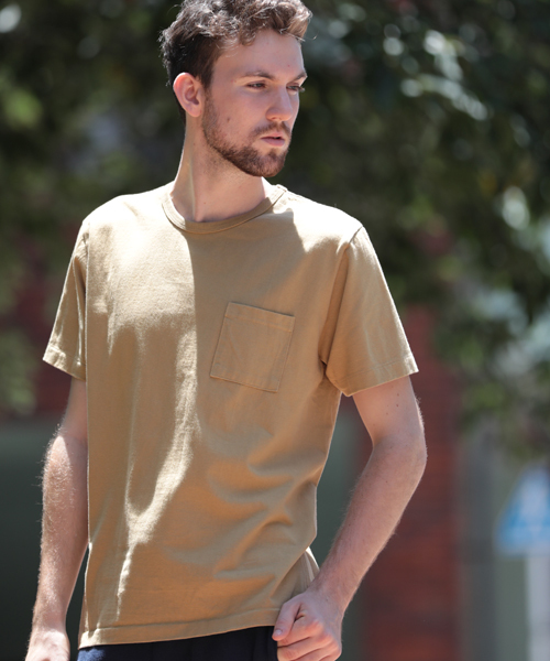 Denime（ドゥニーム）の「【MadeInJapan】BASIC CUTSEW/ベーシックカットソーポケT （Tシャツ/カットソー・メンズ・ホワイト/杢グレー/ピンク/ブラック/ライトブラウン/ネイビー/カーキ・LARGE/MEDIUM/SMALL/X-LARGE）」の4枚目の写真