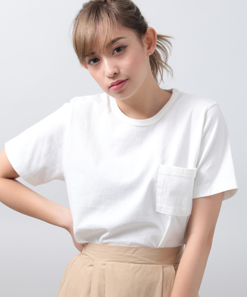Denime（ドゥニーム）の「【MadeInJapan】BASIC CUTSEW/ベーシックカットソーポケT （Tシャツ/カットソー・メンズ・ホワイト/杢グレー/ピンク/ブラック/ライトブラウン/ネイビー/カーキ・LARGE/MEDIUM/SMALL/X-LARGE）」の14枚目の写真