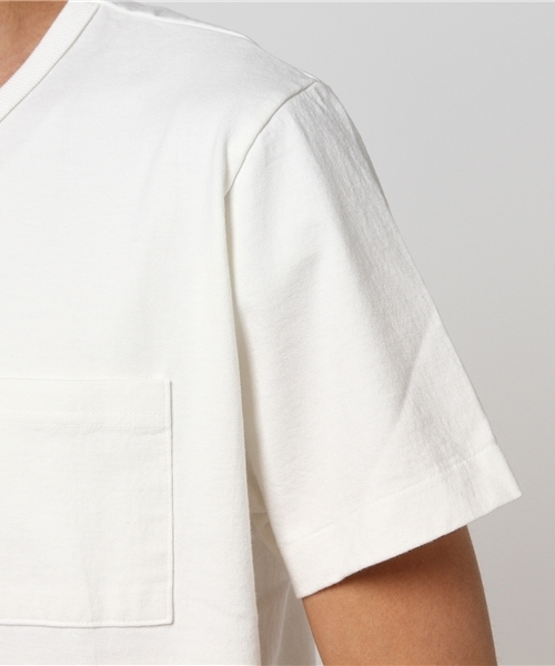 Denime（ドゥニーム）の「【MadeInJapan】BASIC CUTSEW/ベーシックカットソーポケT （Tシャツ/カットソー・メンズ・ホワイト/杢グレー/ピンク/ブラック/ライトブラウン/ネイビー/カーキ・LARGE/MEDIUM/SMALL/X-LARGE）」の11枚目の写真