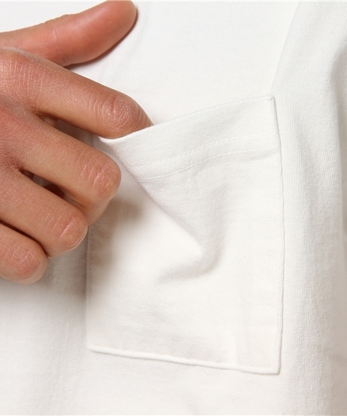 Denime（ドゥニーム）の「【MadeInJapan】BASIC CUTSEW/ベーシックカットソーポケT （Tシャツ/カットソー・メンズ・ホワイト/杢グレー/ピンク/ブラック/ライトブラウン/ネイビー/カーキ・LARGE/MEDIUM/SMALL/X-LARGE）」の12枚目の写真