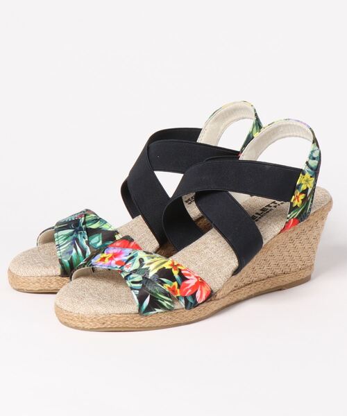 KOBE LETTUCE（コウベレタス）の「7cmウェッジソールクロスゴムジュートサンダル（サンダル・レディース・ブラック系その他/シルバー/ブラック/カーキ/ピンク/パイソン/ベージュ/ブラック系その他2/オレンジ/ベージュ系その他/グレイッシュベージュ/ブルー系その他/シルバー系その他/その他1/ブルー系その他2/ブラック系その他4/ブラック系その他3/ベージュ系その他2/ベージュ系その他3/ゴールド/ローズ/ブラウン系その他2/ブラウン系その他/ブルー系その他3/ブラウン/ブラック系/ネイビー系・M/L/S/LL）」の17枚目の写真