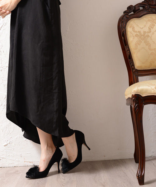 SEVEN TWELVE THIRTY(セヴントゥエルヴサーティー)の「【SEVEN TWELVE THIRTY】ラビットファー・ハイヒールパンプス(パンプス・レディース・ブラック系その他/グレイッシュベージュ/レッド系その他/ベージュ系その他/ブラウン・23cm/24cm/22cm/23.5cm/24.5cm/22.5cm)」の2枚目の写真