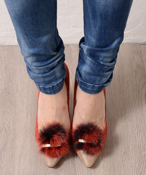 SEVEN TWELVE THIRTY(セヴントゥエルヴサーティー)の「【SEVEN TWELVE THIRTY】ラビットファー・ハイヒールパンプス(パンプス・レディース・ブラック系その他/グレイッシュベージュ/レッド系その他/ベージュ系その他/ブラウン・23cm/24cm/22cm/23.5cm/24.5cm/22.5cm)」の7枚目の写真