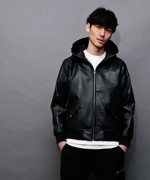 hardcover（ハードカバー）の「【hardcover】Fake Leather Hood