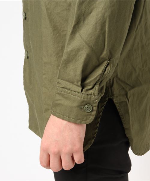 WEGO（ウィゴー）の「WEGO/ミリタリーノーカラーコート（ノーカラージャケット・メンズ・カーキ・MEDIUM/LARGE）」の3枚目の写真