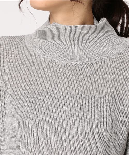 earth music&ecology（アースミュージックアンドエコロジー）の「・ハイネック畦ニットプルオーバー（ニット/セーター・レディース・ピンク/ライトグレー/ブラック/アイボリー・FREE）」の8枚目の写真