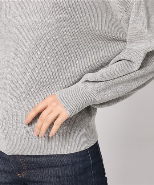 earth music&ecology（アースミュージックアンドエコロジー）の「・ハイネック畦ニットプルオーバー（ニット/セーター・レディース・ピンク/ライトグレー/ブラック/アイボリー・FREE）」の7枚目の写真