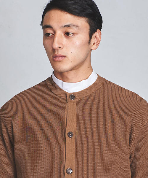 UNITED ARROWS（ユナイテッドアローズ）の「UASB アクリル コットン アゼ クルーネック カーディガン（ニット/セーター・メンズ・ブラック/ブラウン/ホワイト・SMALL/X-LARGE/MEDIUM/LARGE）」の16枚目の写真