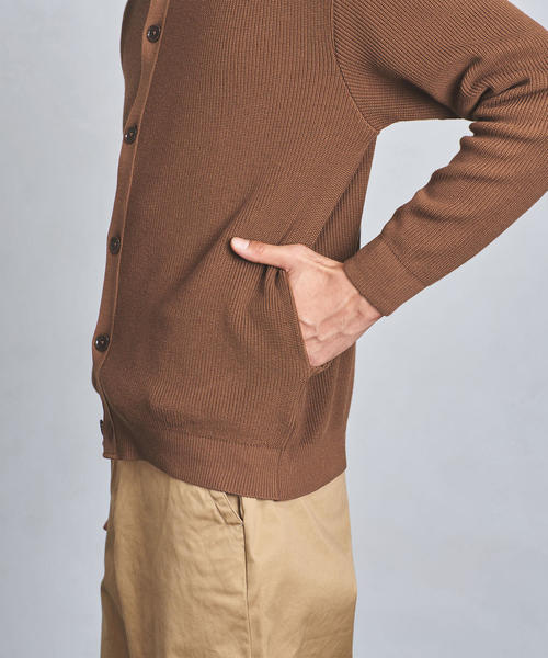 UNITED ARROWS（ユナイテッドアローズ）の「UASB アクリル コットン アゼ クルーネック カーディガン（ニット/セーター・メンズ・ブラック/ブラウン/ホワイト・SMALL/X-LARGE/MEDIUM/LARGE）」の20枚目の写真