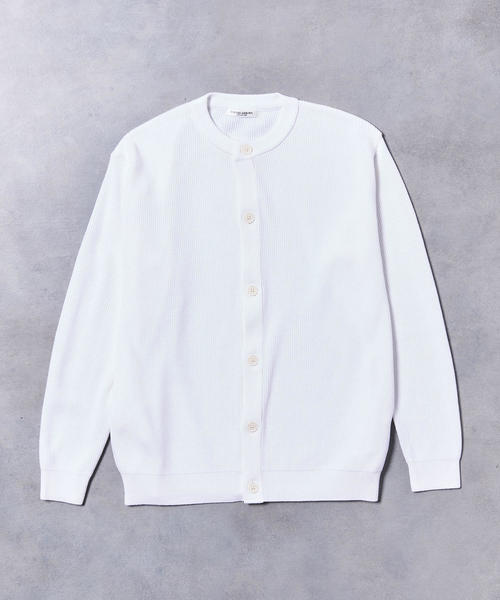 UNITED ARROWS（ユナイテッドアローズ）の「UASB アクリル コットン アゼ クルーネック カーディガン（ニット/セーター・メンズ・ブラック/ブラウン/ホワイト・SMALL/X-LARGE/MEDIUM/LARGE）」の13枚目の写真