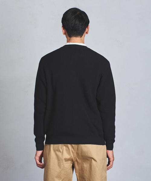 UNITED ARROWS（ユナイテッドアローズ）の「UASB アクリル コットン アゼ クルーネック カーディガン（ニット/セーター・メンズ・ブラック/ブラウン/ホワイト・SMALL/X-LARGE/MEDIUM/LARGE）」の14枚目の写真