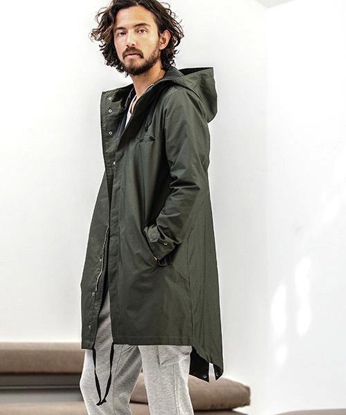 CAMBIO（カンビオ）の「mj5314-ナイロンロングモッズコート（モッズコート・メンズ・カーキ/ネイビー/ブラック・L/M/S）」の3枚目の写真