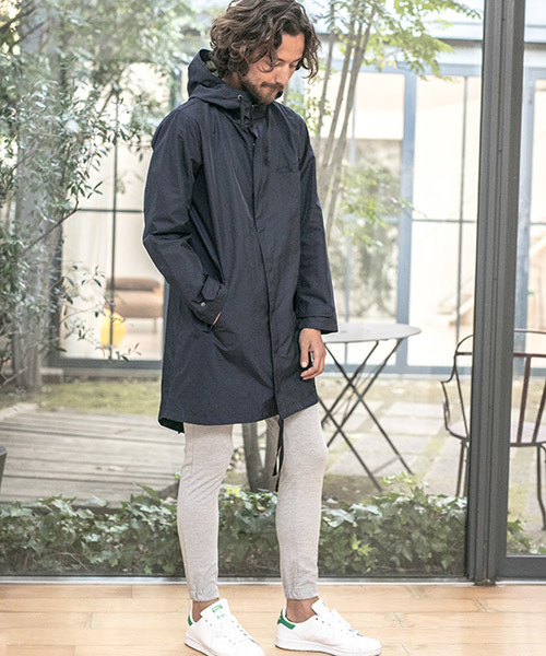 CAMBIO（カンビオ）の「mj5314-ナイロンロングモッズコート（モッズコート・メンズ・カーキ/ネイビー/ブラック・L/M/S）」の4枚目の写真