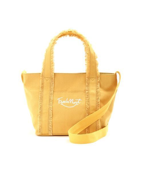 FREE'S MART（フリーズマート）の「スマイルロゴトートバッグ（トートバッグ・レディース・ホワイト/イエロー/ブルー・ﾌﾘ-）」の3枚目の写真