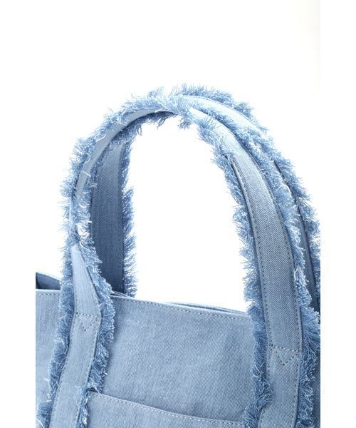 FREE'S MART（フリーズマート）の「スマイルロゴトートバッグ（トートバッグ・レディース・ホワイト/イエロー/ブルー・ﾌﾘ-）」の6枚目の写真