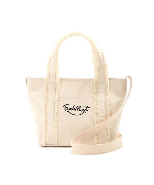 FREE'S MART（フリーズマート）の「スマイルロゴトートバッグ（トートバッグ・レディース・ホワイト/イエロー/ブルー・ﾌﾘ-）」の14枚目の写真