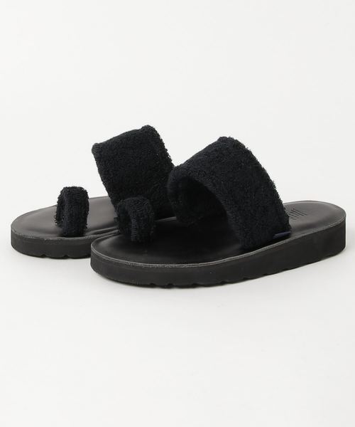 THING FABRICS（シングファブリックス）の「tHING FABRICS/シングファブリックス Tip Top 365 × Cowhide Instep Sandal（サンダル・レディース・ブラック/オフホワイト/イエロー・1/2）」の11枚目の写真