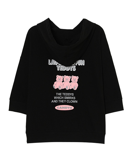 Candy Stripper(キャンディストリッパー)の「LAUGH AND FUN TEDDYS フーディ(Tシャツ/カットソー・レディース・ライトブルー/ブラック/イエロー・2)」の5枚目の写真