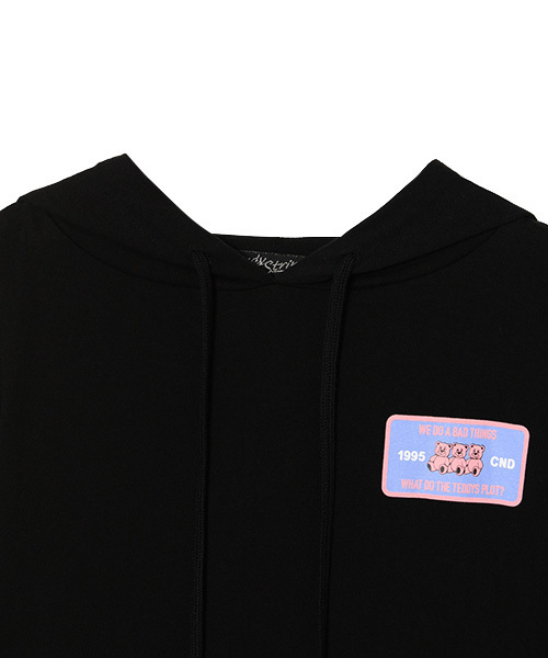 Candy Stripper(キャンディストリッパー)の「LAUGH AND FUN TEDDYS フーディ(Tシャツ/カットソー・レディース・ライトブルー/ブラック/イエロー・2)」の6枚目の写真