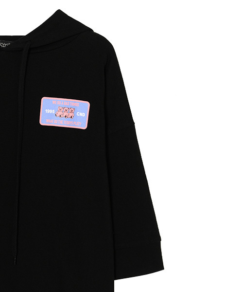 Candy Stripper(キャンディストリッパー)の「LAUGH AND FUN TEDDYS フーディ(Tシャツ/カットソー・レディース・ライトブルー/ブラック/イエロー・2)」の7枚目の写真