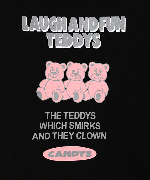 Candy Stripper(キャンディストリッパー)の「LAUGH AND FUN TEDDYS フーディ(Tシャツ/カットソー・レディース・ライトブルー/ブラック/イエロー・2)」の11枚目の写真