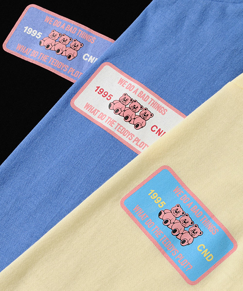 Candy Stripper(キャンディストリッパー)の「LAUGH AND FUN TEDDYS フーディ(Tシャツ/カットソー・レディース・ライトブルー/ブラック/イエロー・2)」の14枚目の写真